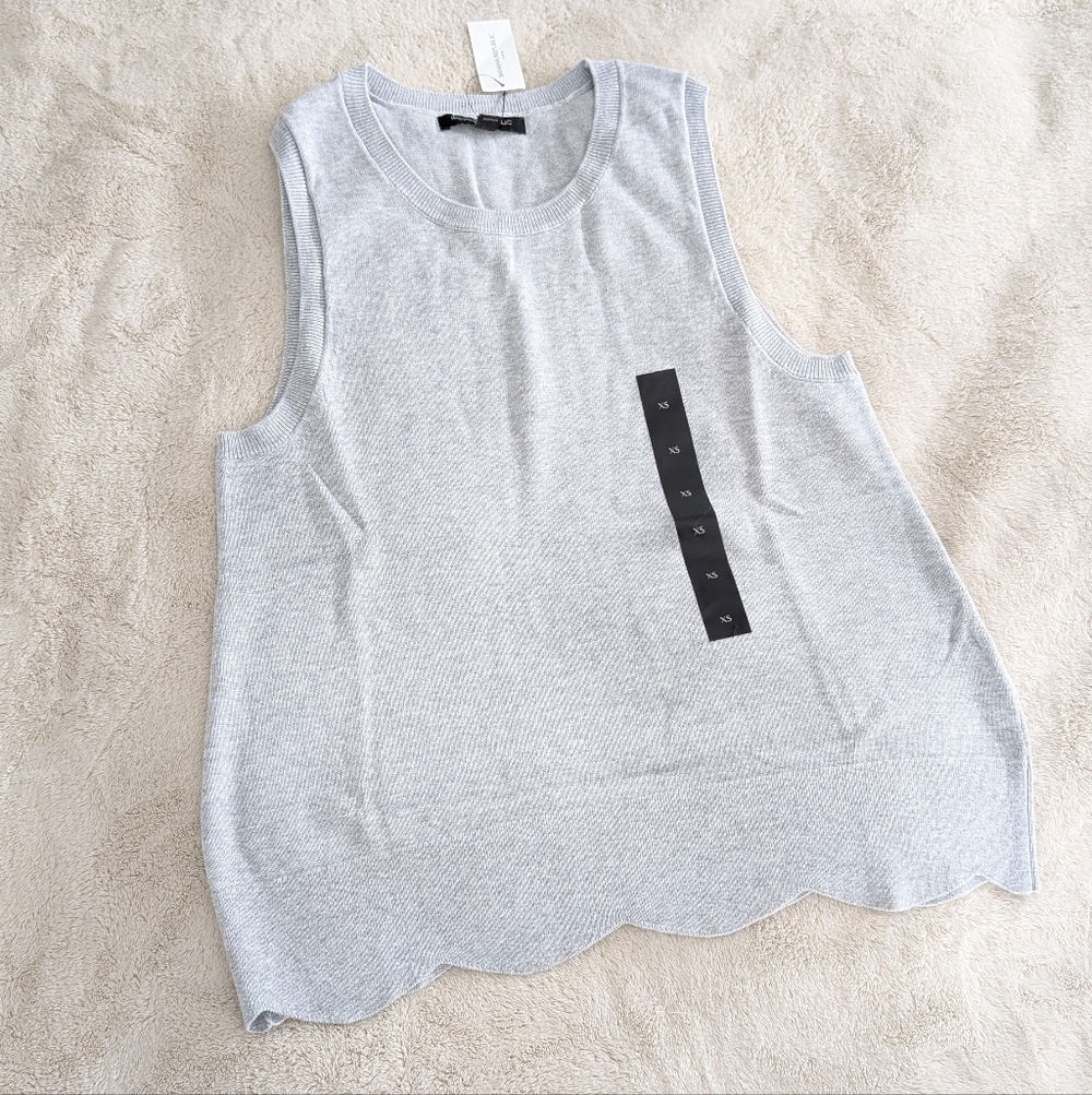 NWT Banana Republic Light Gray Knit Vest Sweater Top, Size XS